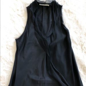 Ramy Brook Aida Silk Charmeuse Top Sz M